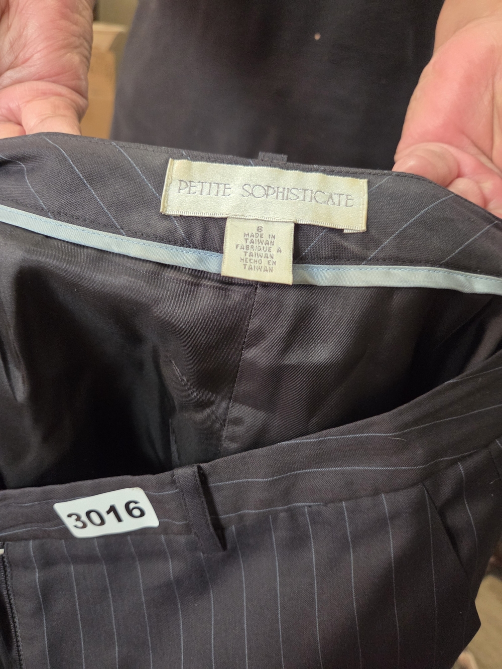 Petite Sophisticate Black Pinstripe Suit Jacket